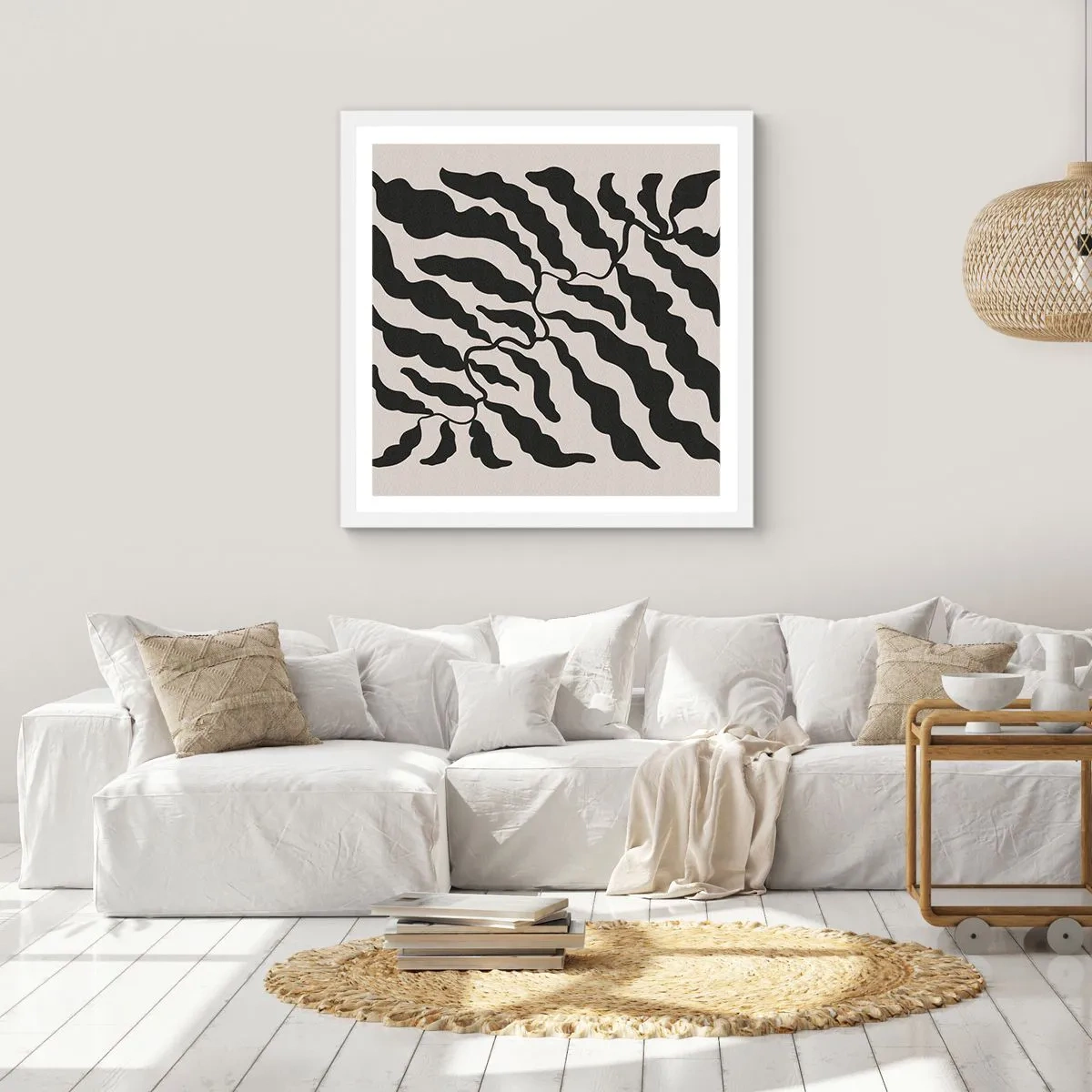 Affisch i vit ram - Kvadratens natur - 30x30 cm