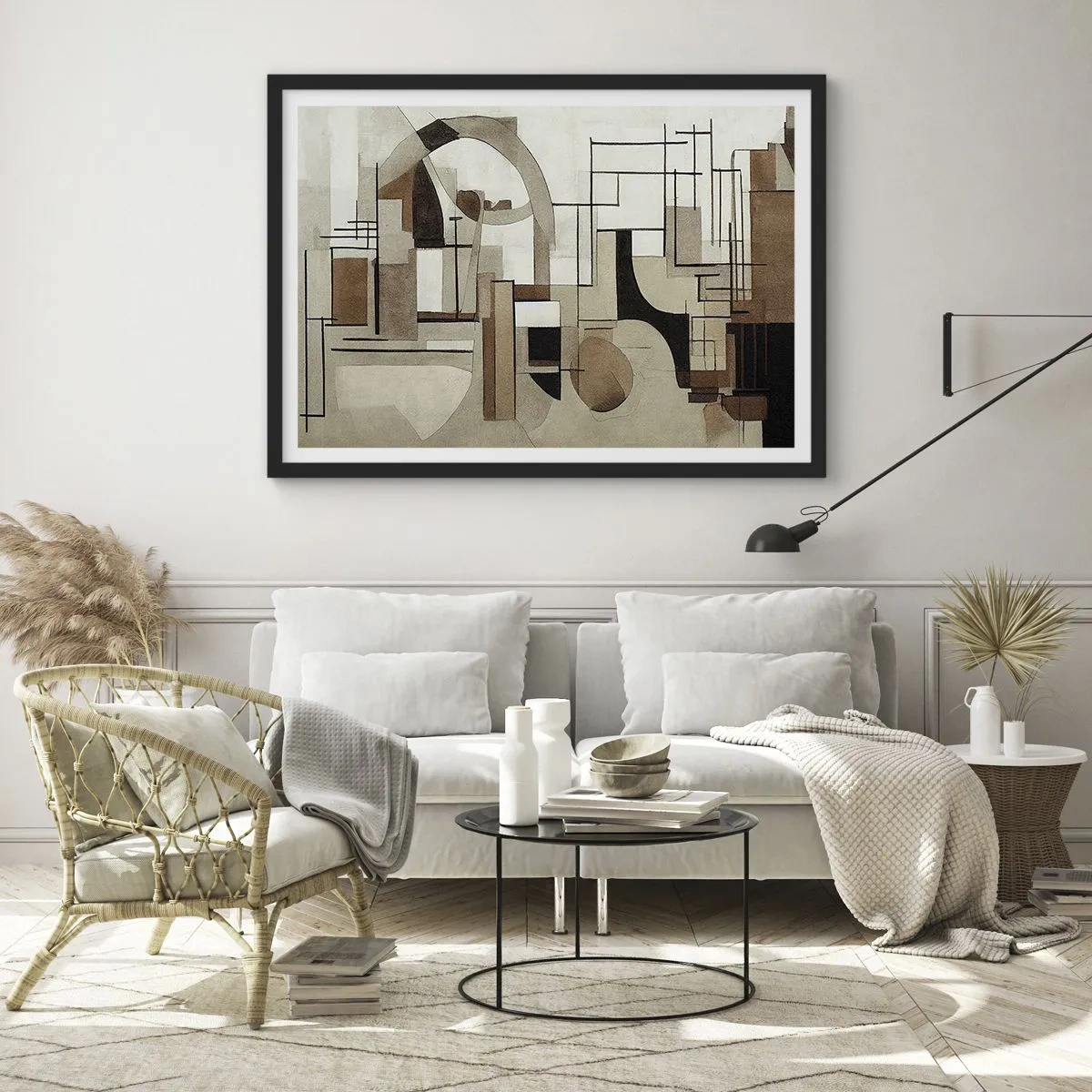 Affisch i svart ram - Stadsbild 2.0 - 70x50 cm