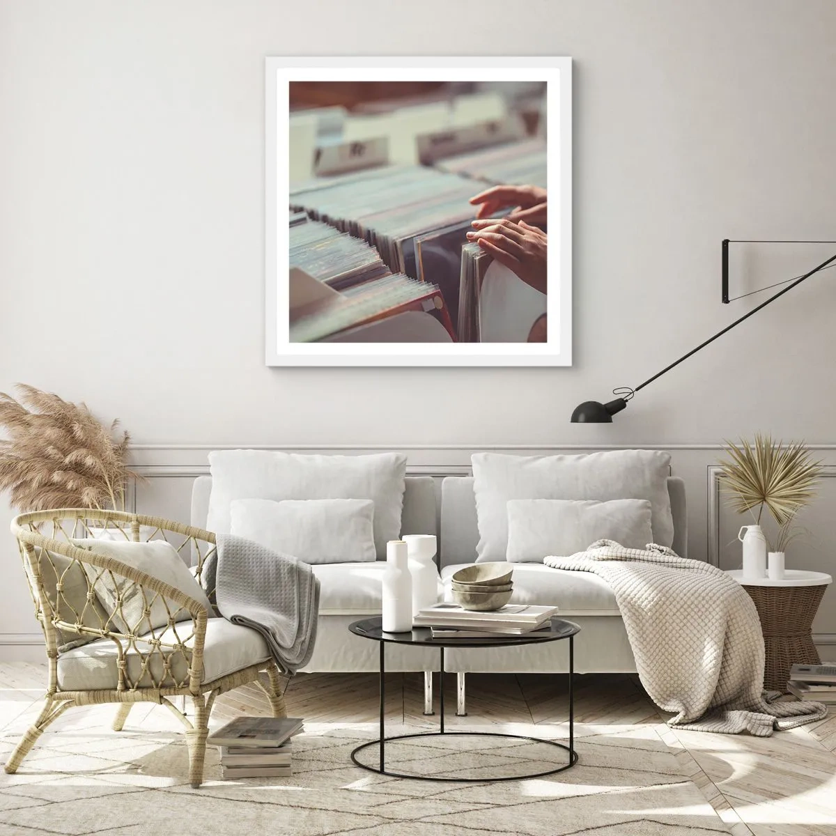 Affisch i vit ram - I jakten efter känslor - 30x30 cm