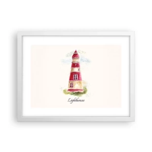 Affisch i vit ram - Det är alltid något väder - 40x30 cm