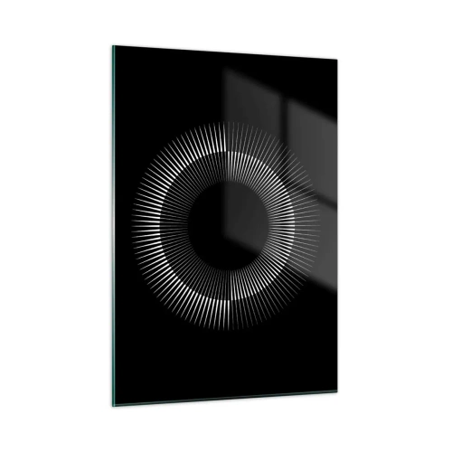 Glastavla - Bild på glas - Svart sol - 50x70 cm