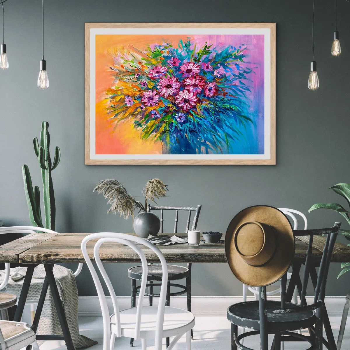 Affisch i ram av ljusek - Livets energi - 91x61 cm