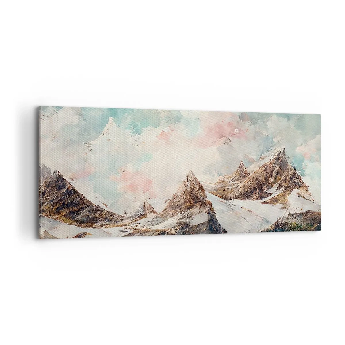 Canvastavla - Bild på duk - Steniga blad - 100x40 cm