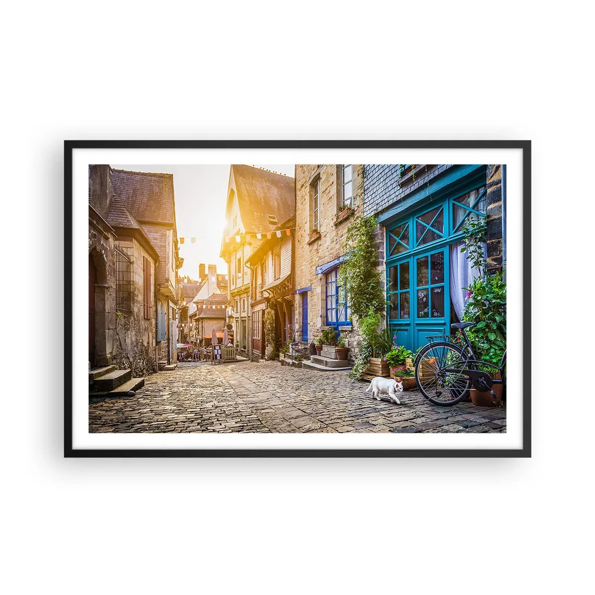 Affisch i svart ram - Stadens vita ande - 91x61 cm