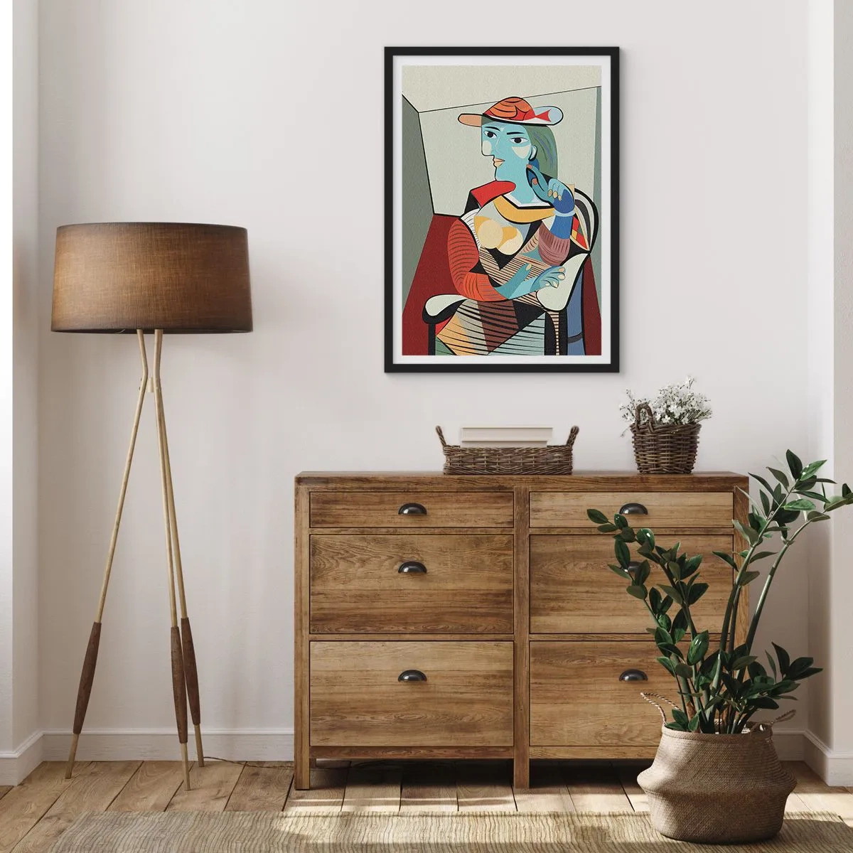 Affisch i svart ram - Genom Picassos ögon - 70x100 cm