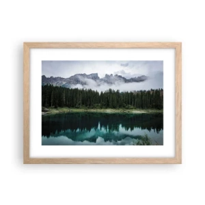 Affisch i ram av ljusek - Tyst, tyst, väck inte sovande vatten... - 40x30 cm