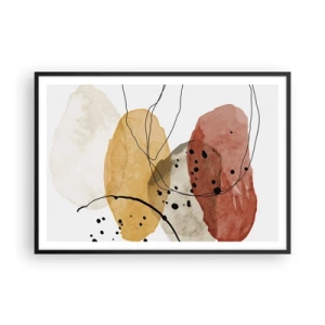 Affisch i svart ram - Lätta och transparenta som luften - 100x70 cm