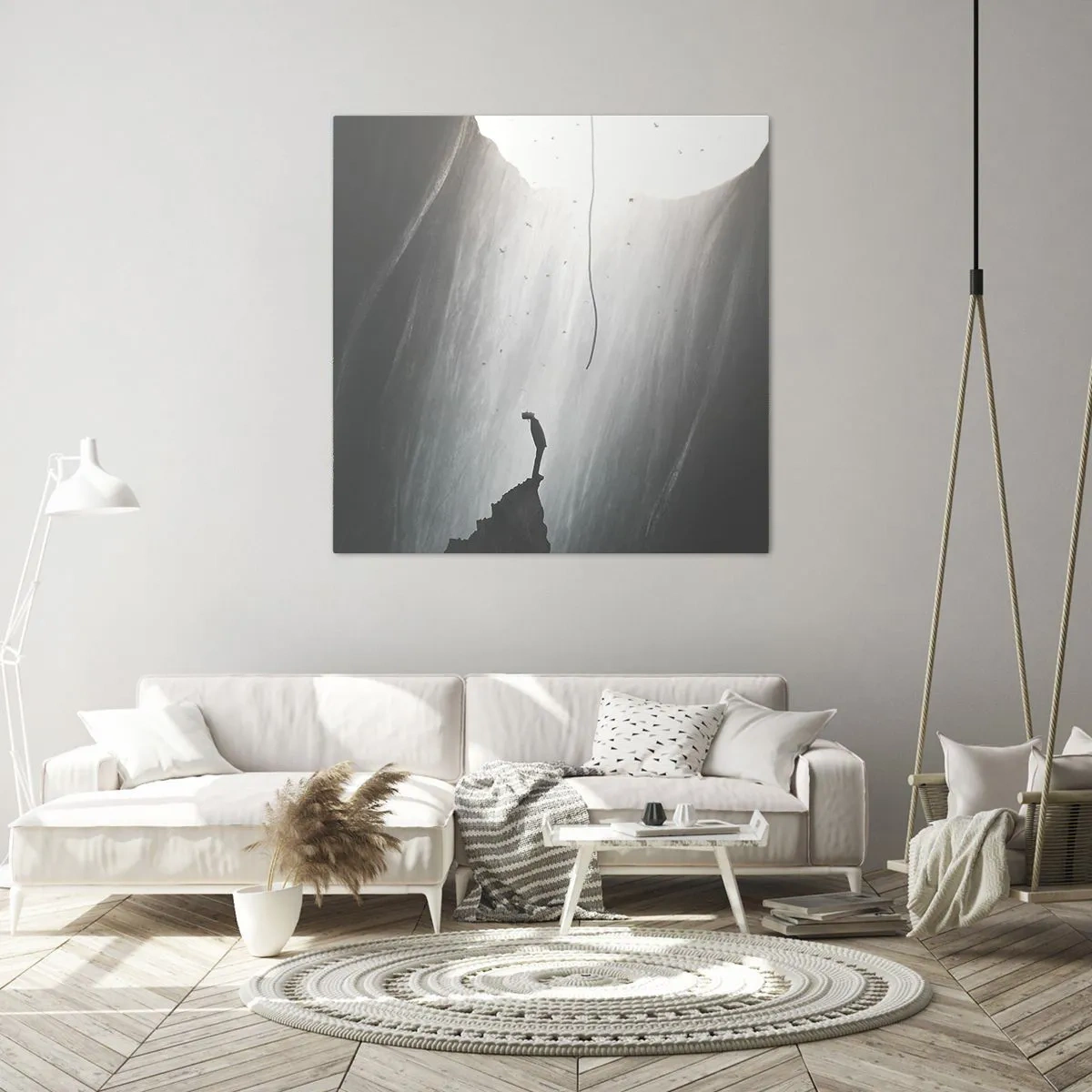 Canvastavla - Bild på duk - Det finns alltid en väg ut - 60x60 cm