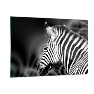 Glastavla - Bild på glas - Vit är vit och svart är svart - 120x80 cm