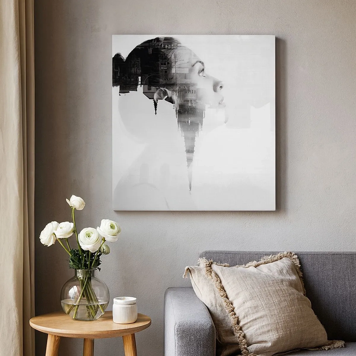 Canvastavla - Bild på duk - På rutans båda sidor - 30x30 cm