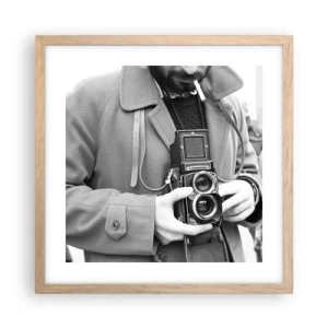 Affisch i ram av ljusek - I retrostil - 40x40 cm