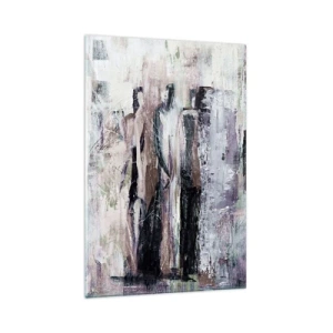 Glastavla - Bild på glas - De mystiska tre - 70x100 cm