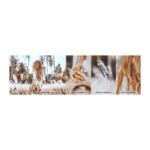 Provbit av fototapet Premium Sand - Född ur gräsdun - Kvinna, Årgång, Boho - 100x30 cm