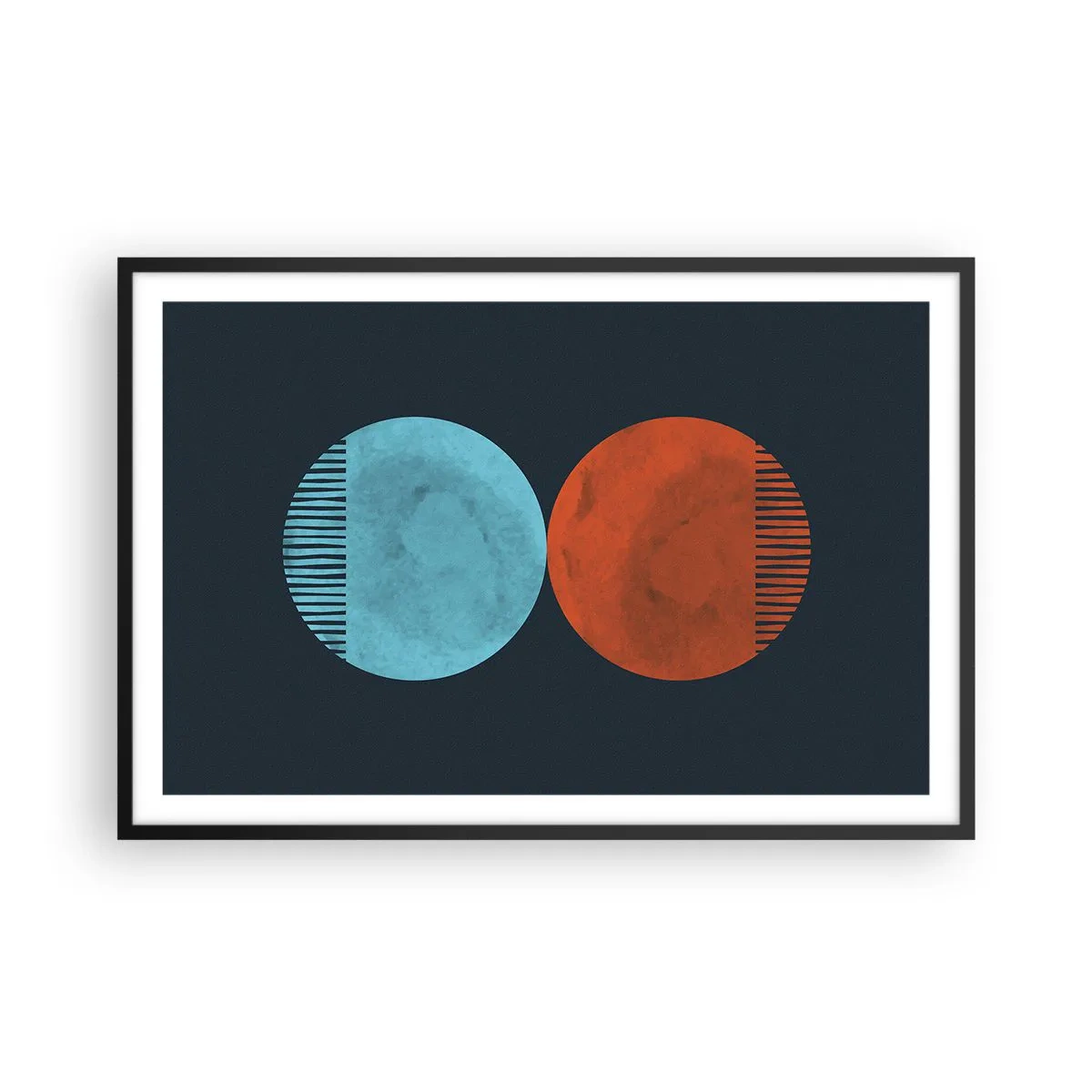 Affisch i svart ram - Endast geometri? - 91x61 cm