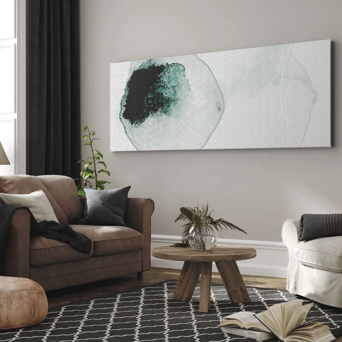 Canvastavla - Bild på duk - I en droppe vatten - 100x40 cm