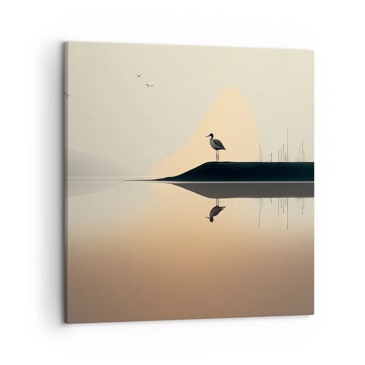 Canvastavla - Bild på duk - Herre på sjön - 50x50 cm