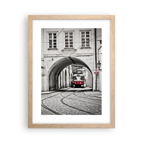 Affisch i ram av ljusek - Genom stadens labyrint - 30x40 cm