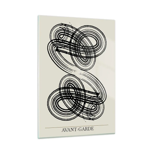 Glastavla - Bild på glas - Det kom ut spontant - 50x70 cm