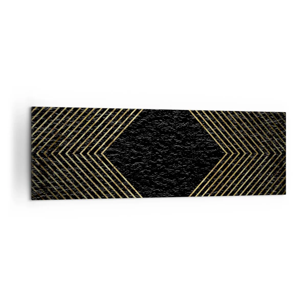 Canvastavla - Bild på duk - Geometri i glamourstil - 160x50 cm