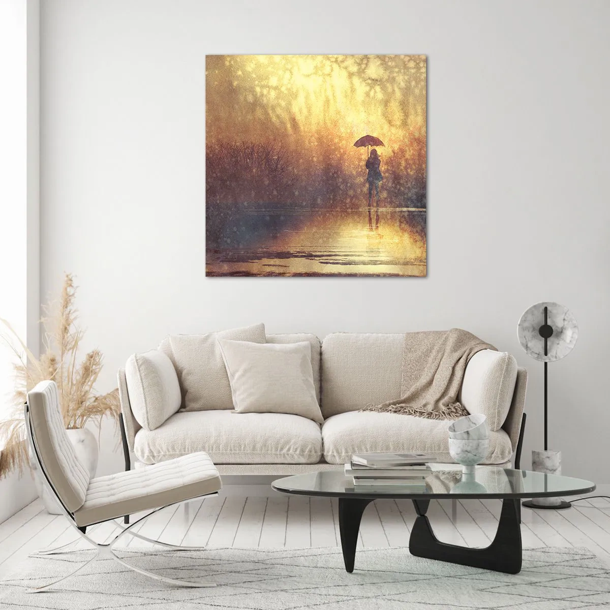 Glastavla - Bild på glas - Jag känner att någon tittar på mig - 50x50 cm