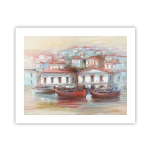 Affisch - Lycklig stad - 50x40 cm