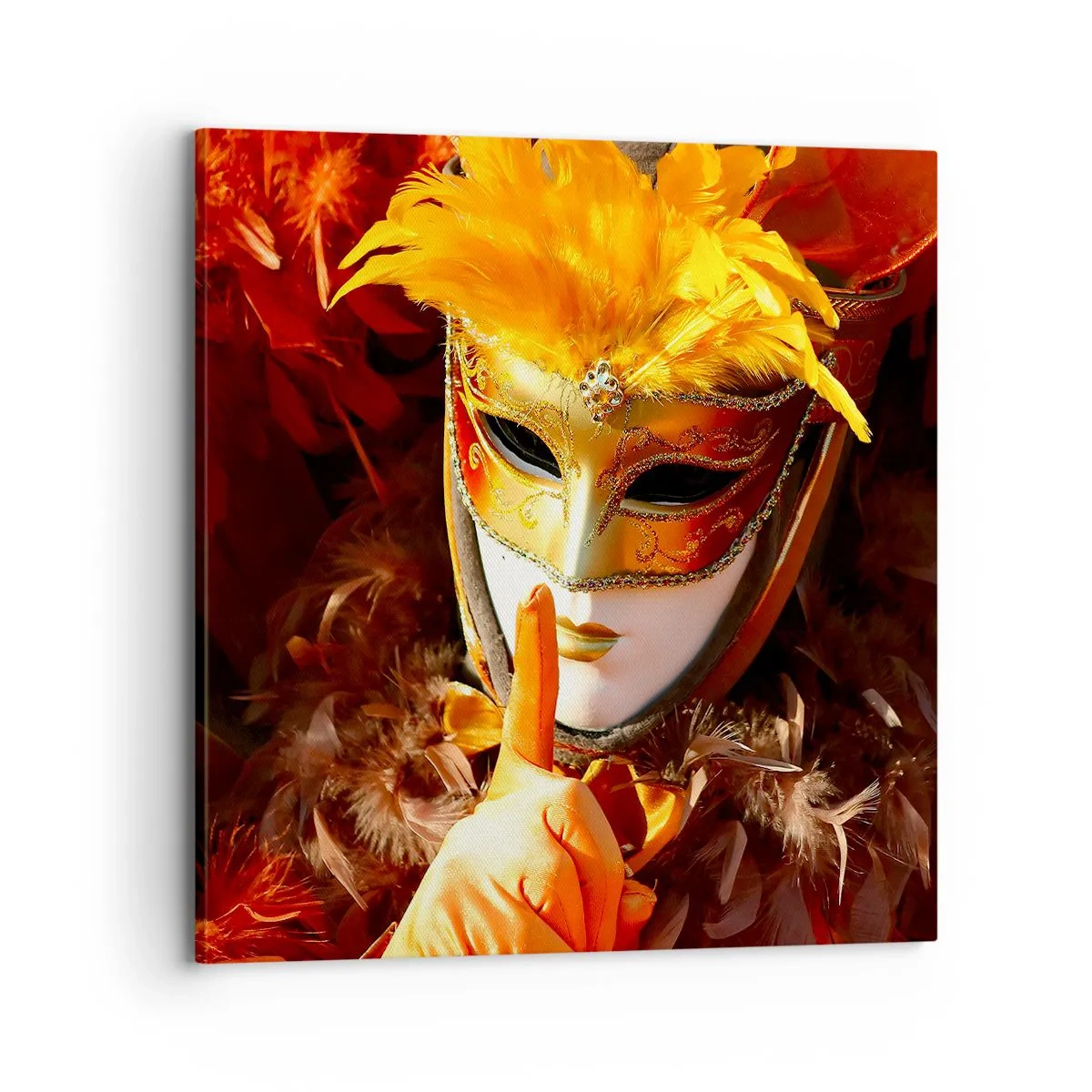 Canvastavla - Bild på duk - Hemligheten är en del av spelet - 70x70 cm