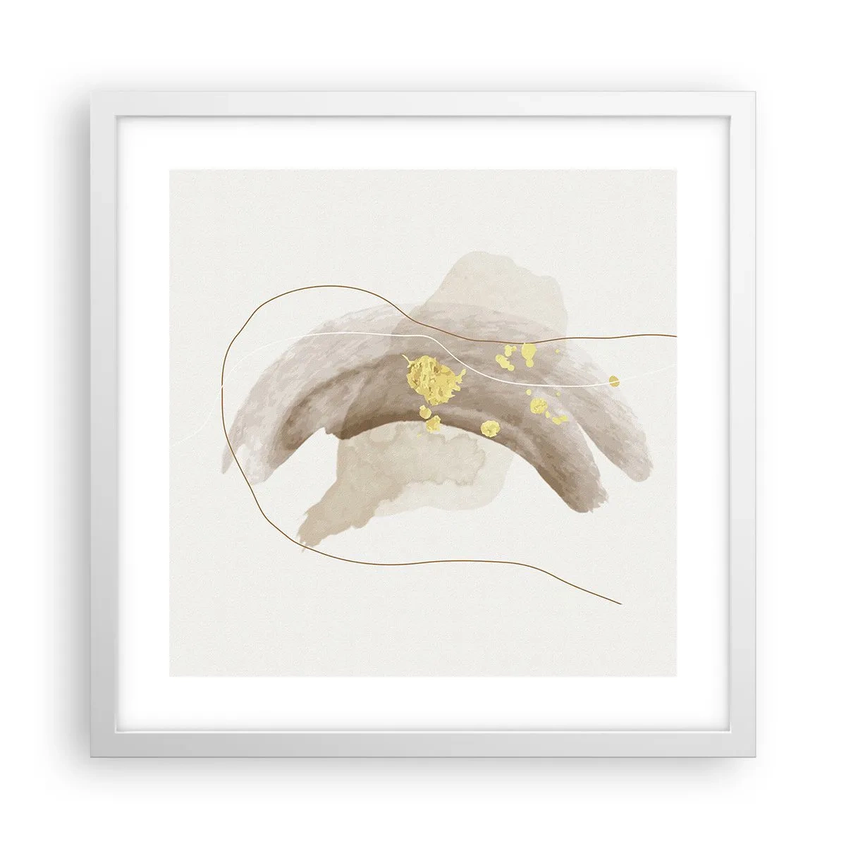 Affisch i vit ram - Träffat i rummet - 40x40 cm