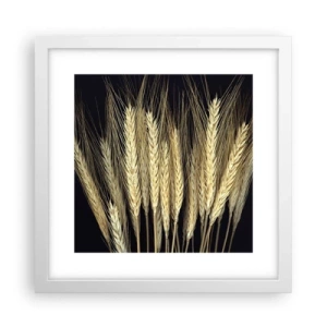 Affisch i vit ram - Rustik magi - 30x30 cm