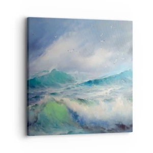 Canvastavla - Bild på duk - "Orkanen vrålade med triumf…' - 30x30 cm