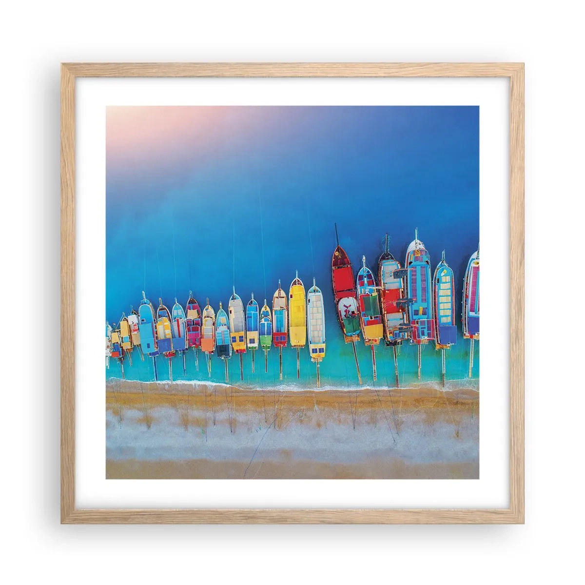 Affisch i ram av ljusek - Ur fågelperspektivet - 50x50 cm