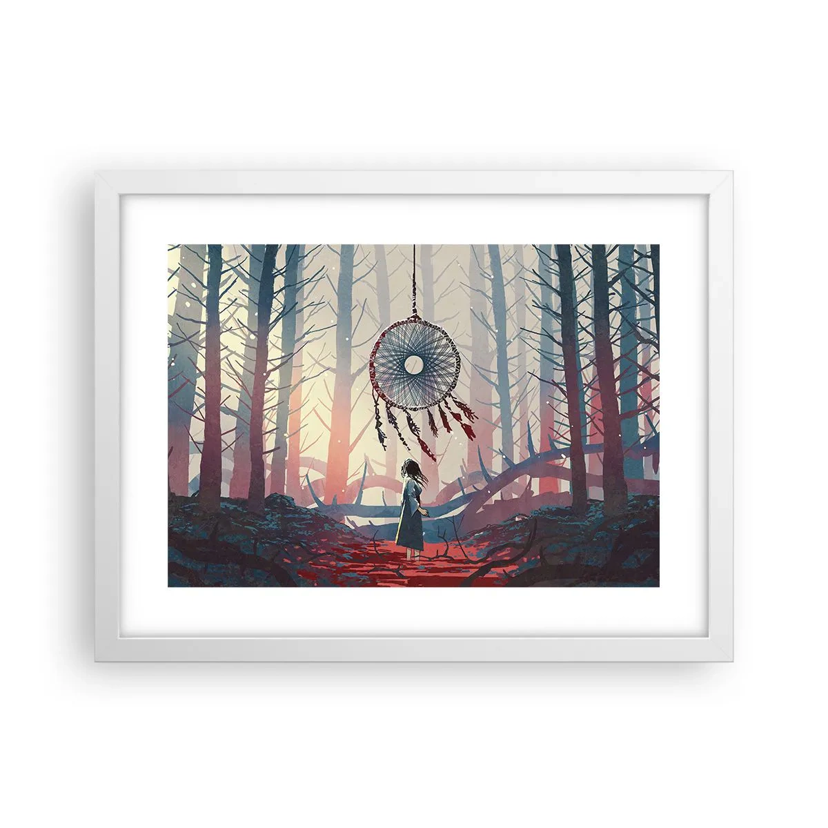 Affisch i vit ram - Hemlighetsfull ritual av lyckan - 40x30 cm