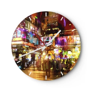 Väggklocka - Klocka på glas - I ljushavet - 40x40 cm