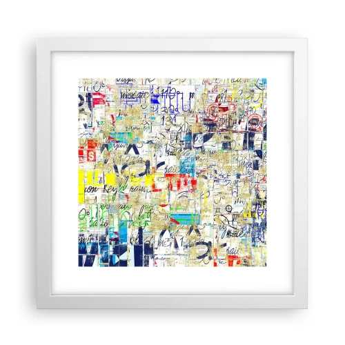 Affisch i vit ram - Helt enkelt gläder ögonen - 30x30 cm