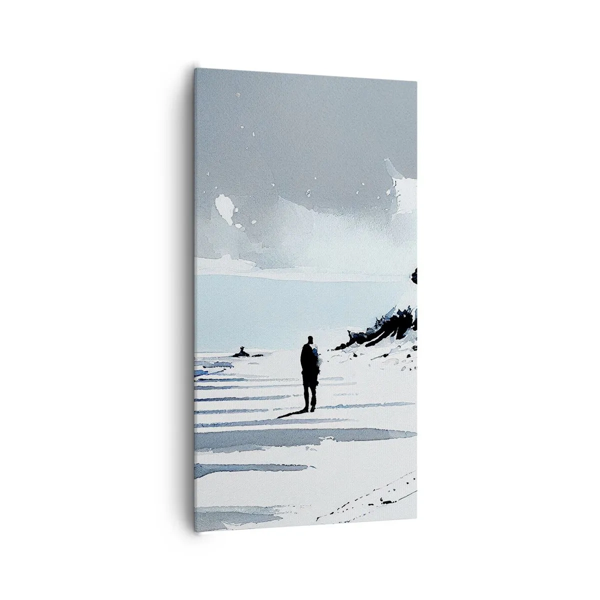 Canvastavla - Bild på duk - Ensam - 65x120 cm