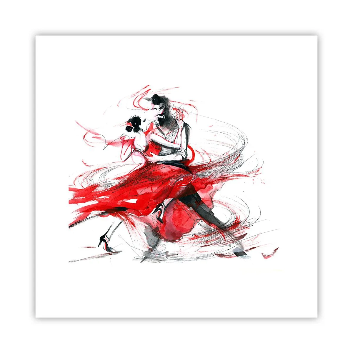 Affisch - Tango - passionens rytm - 30x30 cm