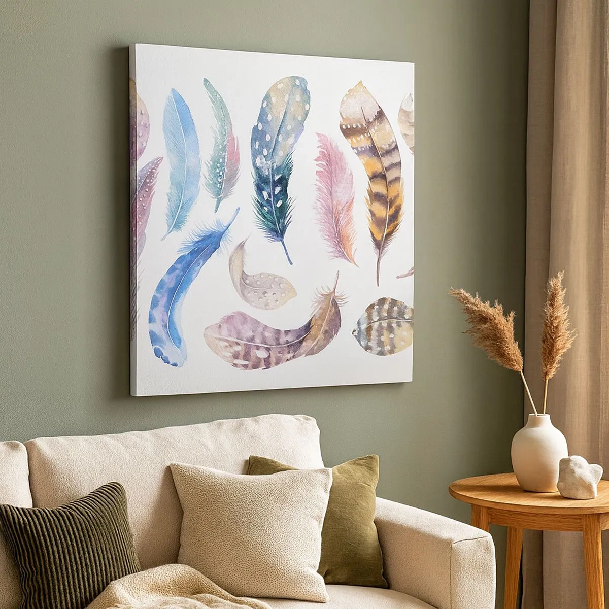 Canvastavla - Bild på duk - Lätta, färgglada och färgrika - 30x30 cm