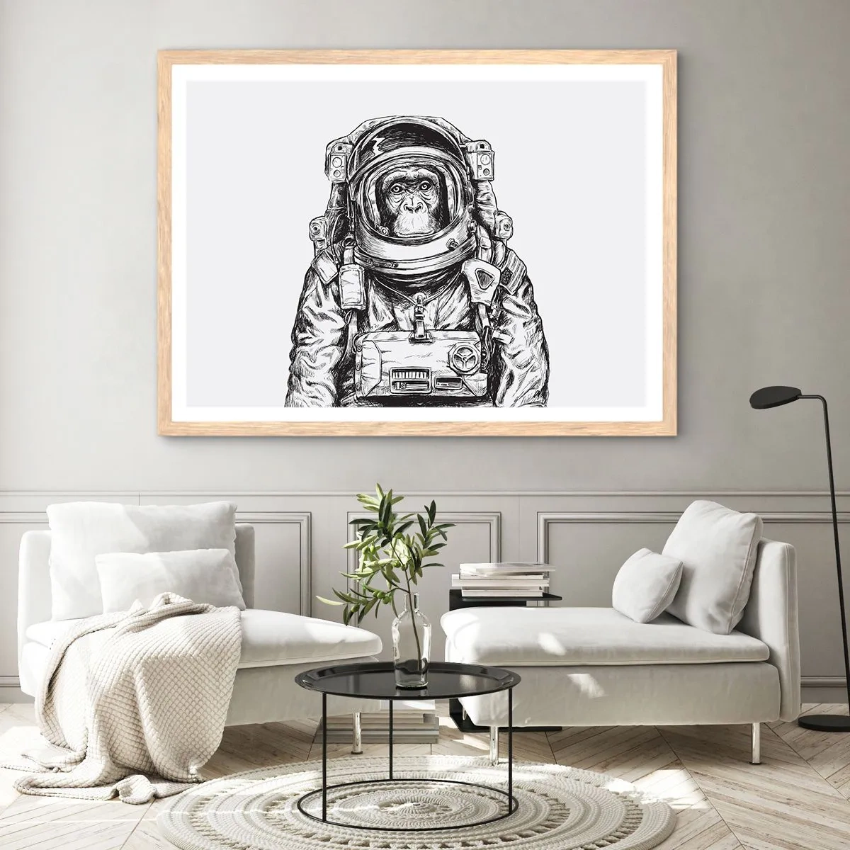 Affisch i ram av ljusek - Alternativ evolution - 70x50 cm