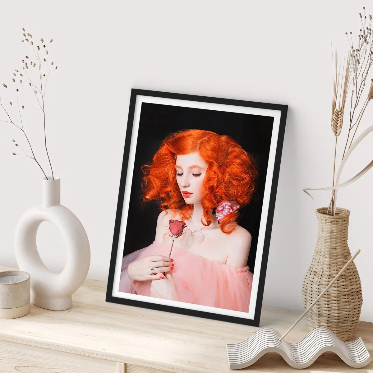 Affisch i svart ram - I Barockstil - 30x40 cm