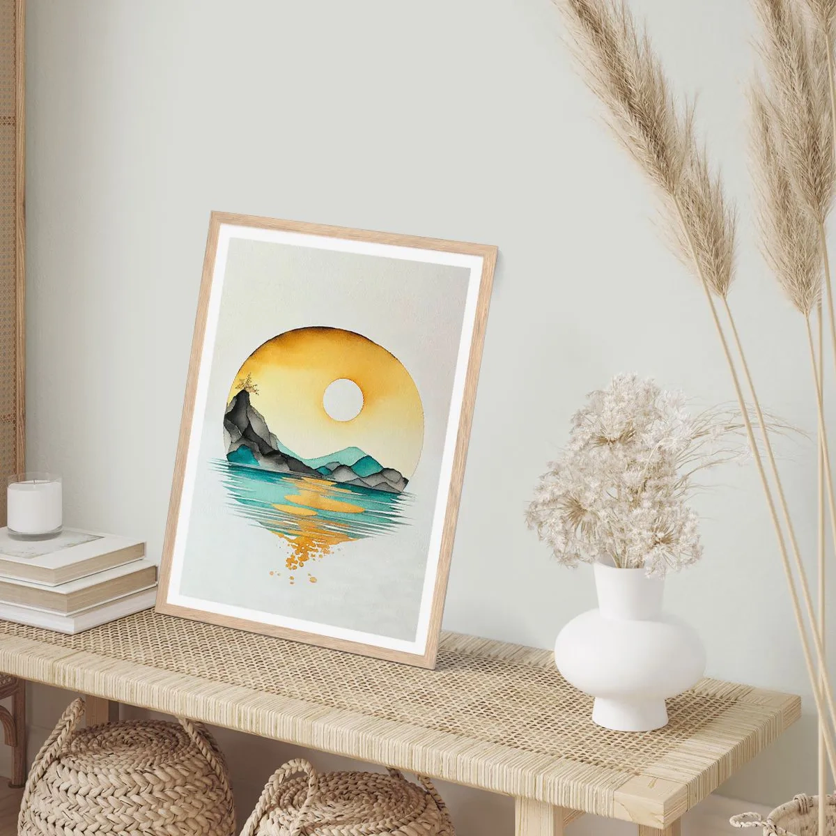 Affisch i ram av ljusek - I en cirkel av skönhet - 70x100 cm