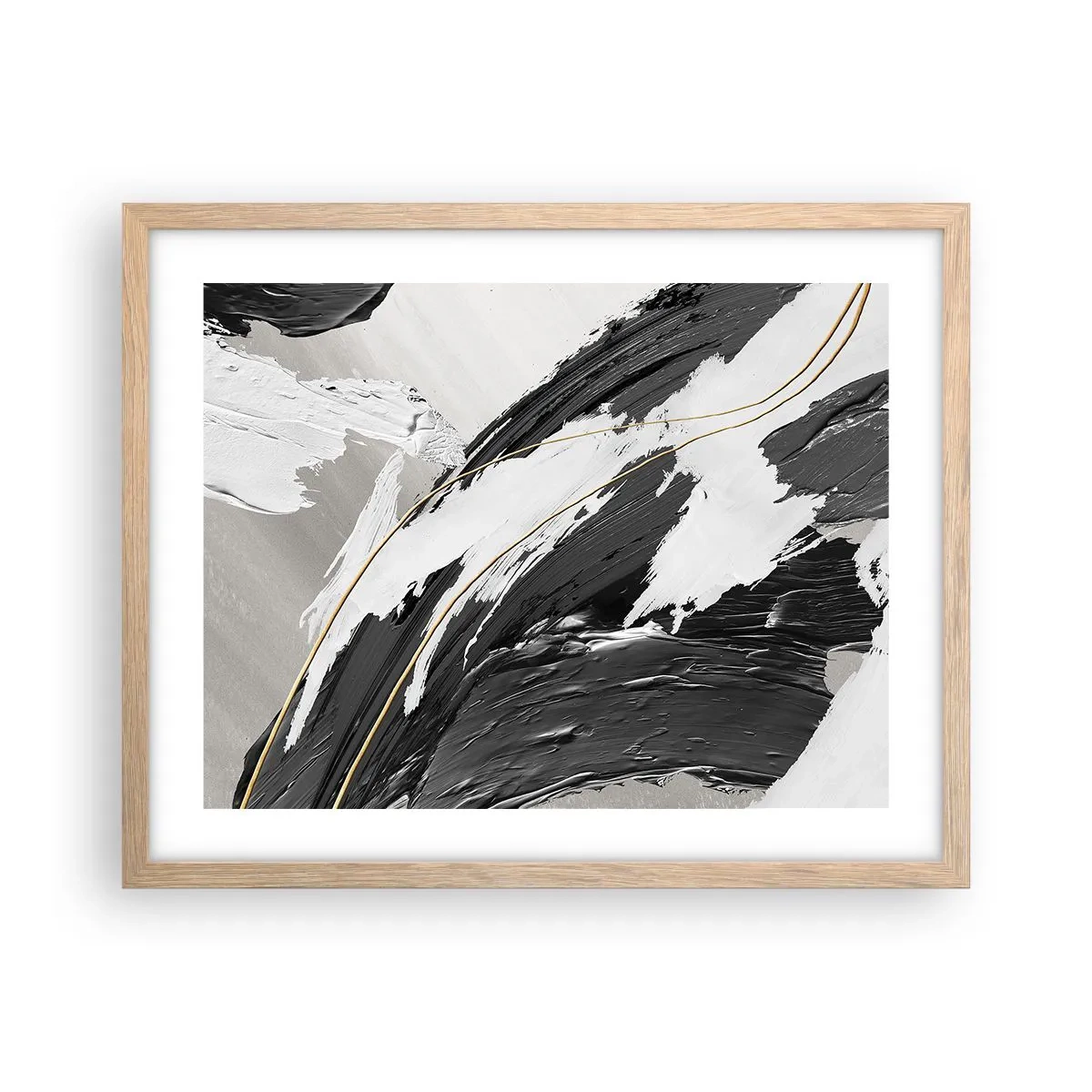 Affisch i ram av ljusek - Storslagen abstraktion - 50x40 cm