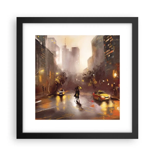 Affisch i svart ram - I New Yorks ljus - 30x30 cm