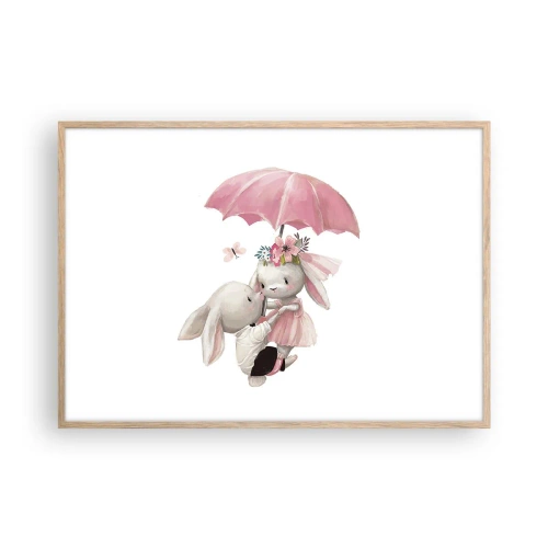 Affisch i ram av ljusek - Det är just kärlek - 100x70 cm