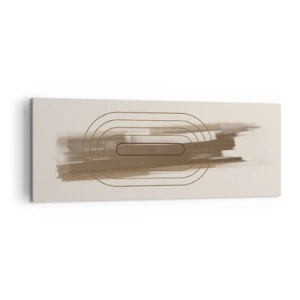 Canvastavla - Bild på duk - Grå blåst - 140x50 cm