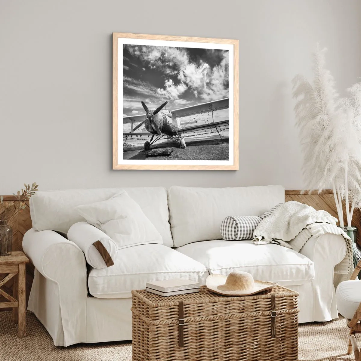 Affisch i ram av ljusek - Jag kan inte vänta! - 60x60 cm