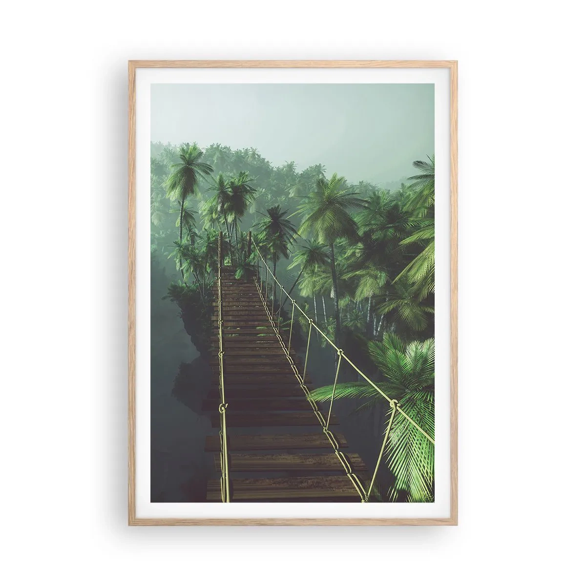 Affisch i ram av ljusek - Över grönskans kaos - 70x100 cm