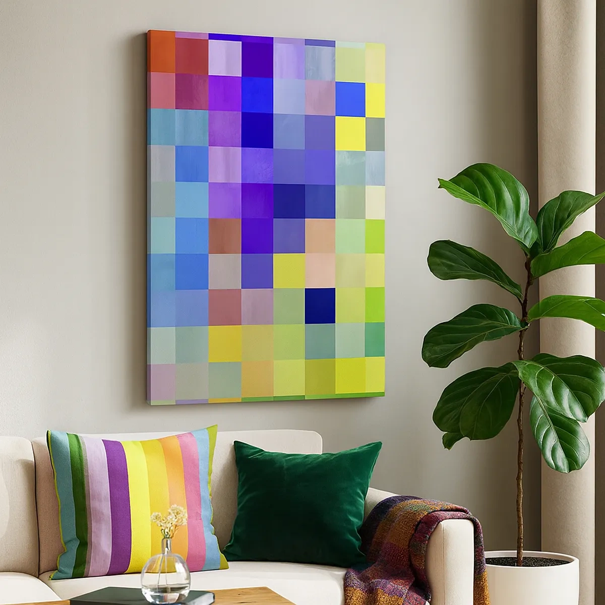 Canvastavla - Bild på duk - Alla olika, alla jämna - 50x70 cm