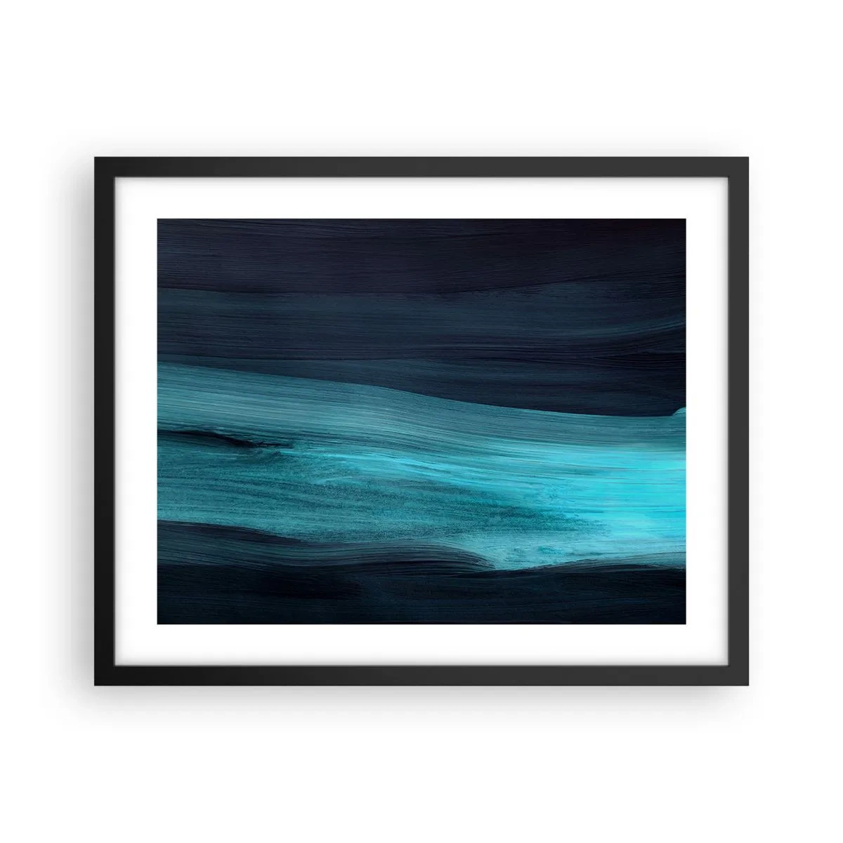 Affisch i svart ram - Flyt med strömmen - 50x40 cm