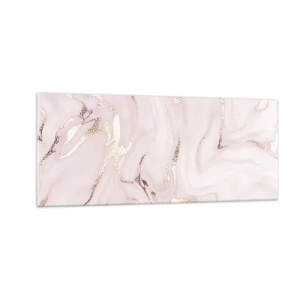 Glastavla - Bild på glas - Rosa raseri - 100x40 cm