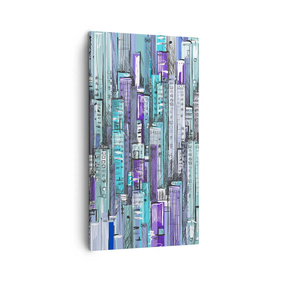 Canvastavla - Bild på duk - Blått från himlen - 45x80 cm