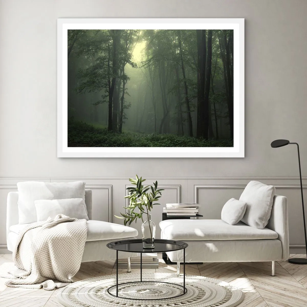 Affisch i vit ram - Innan skogen vaknar - 100x70 cm